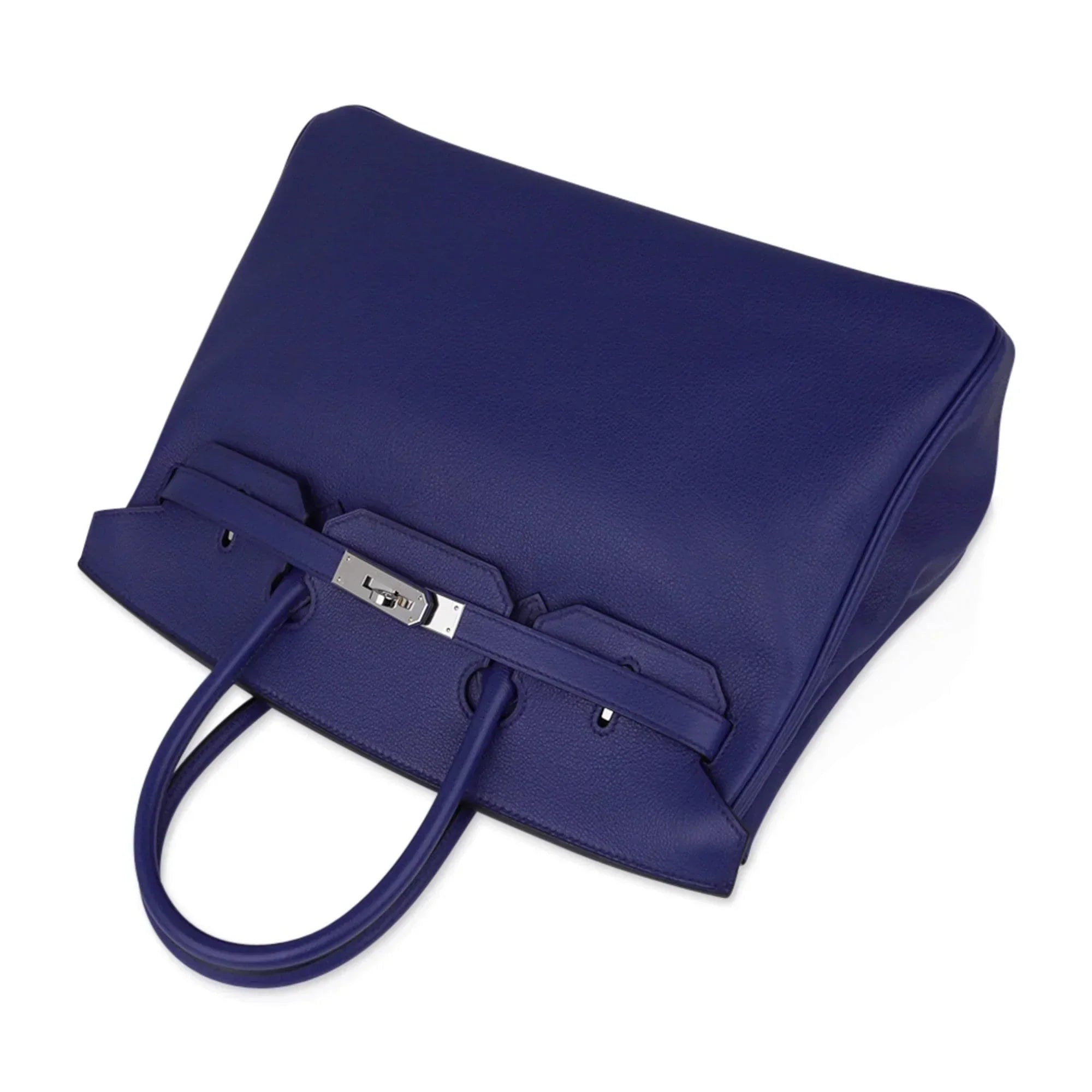 Limited Edition Birkin 35 Bag Blue Sapphire Taurillon Novillo Leather & Toile Sea Surf & Fun