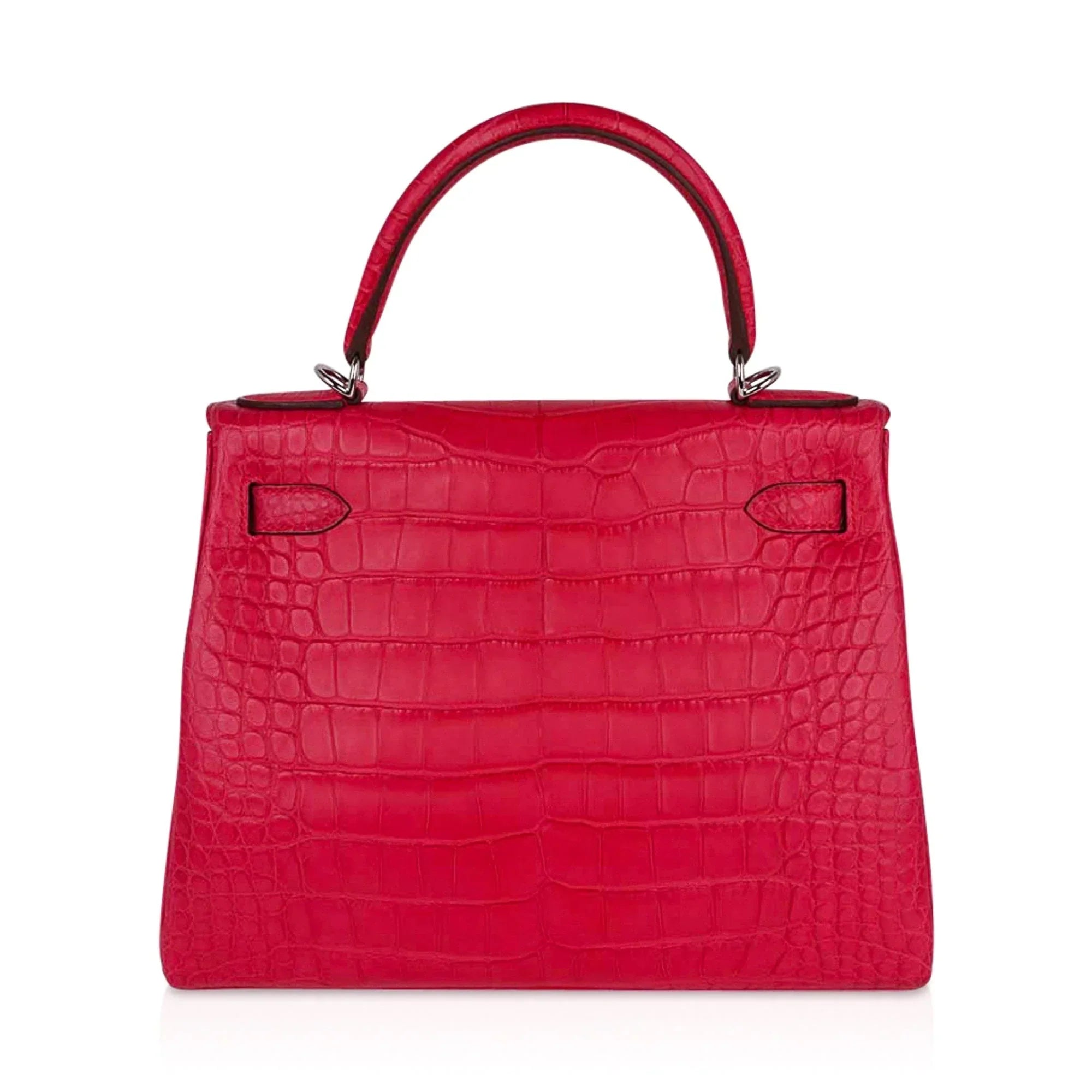 Kelly 28 Bag Rose Extreme Matte Alligator with Palladium Hardware