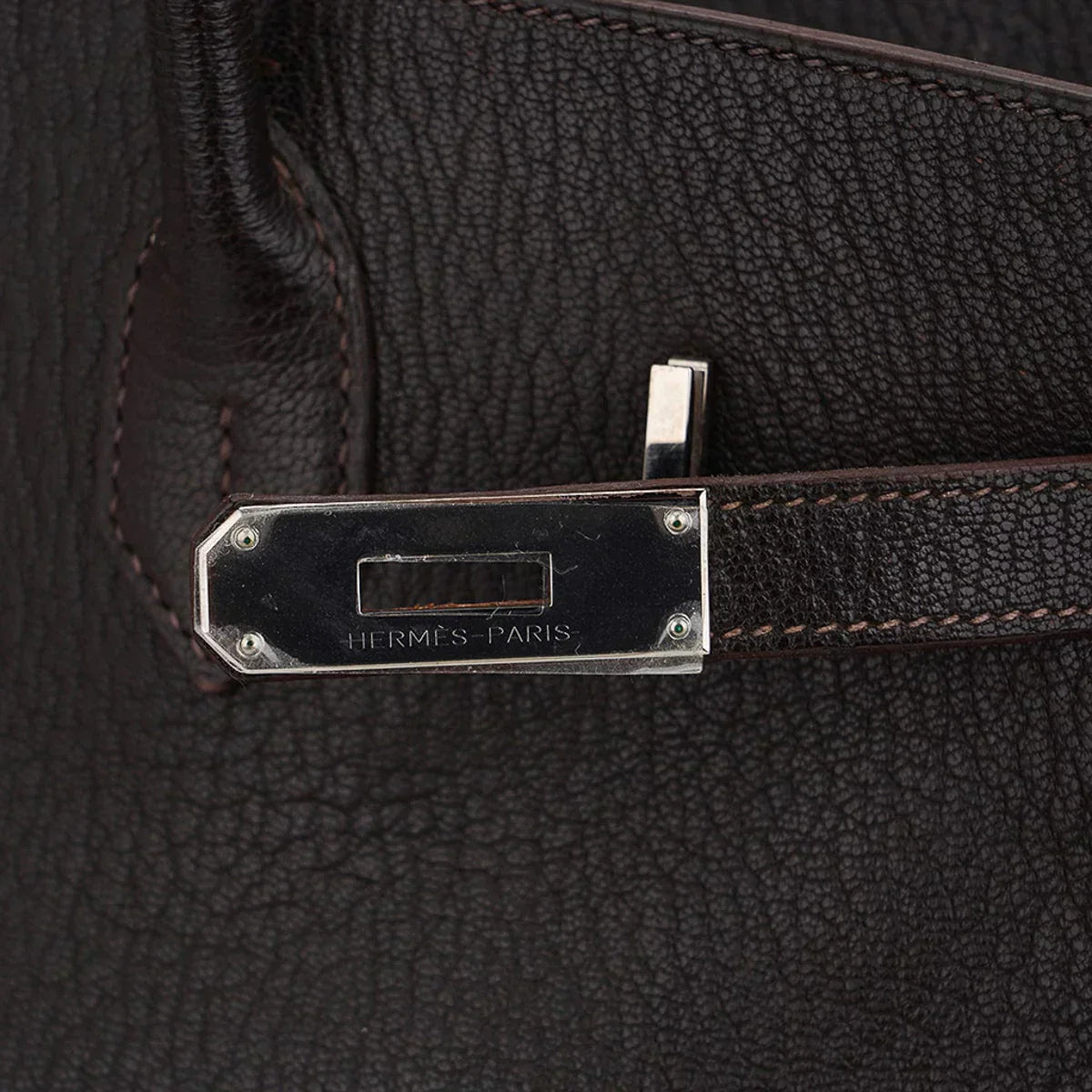Birkin 35 Bag Cocoan Brown Chevre Leather with Palladium Hardware