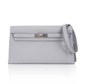 Kelly Elan Gris Pantin Veau Madame Leather with Palladium Hardware