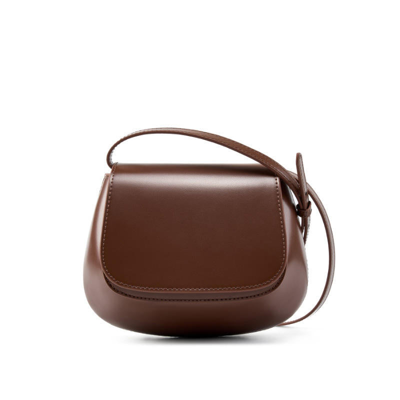 Minimalist Flap Saddle Sling Crossbody Bag