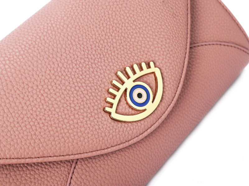 Evil Eye Accent Envelope Style Long Wallet