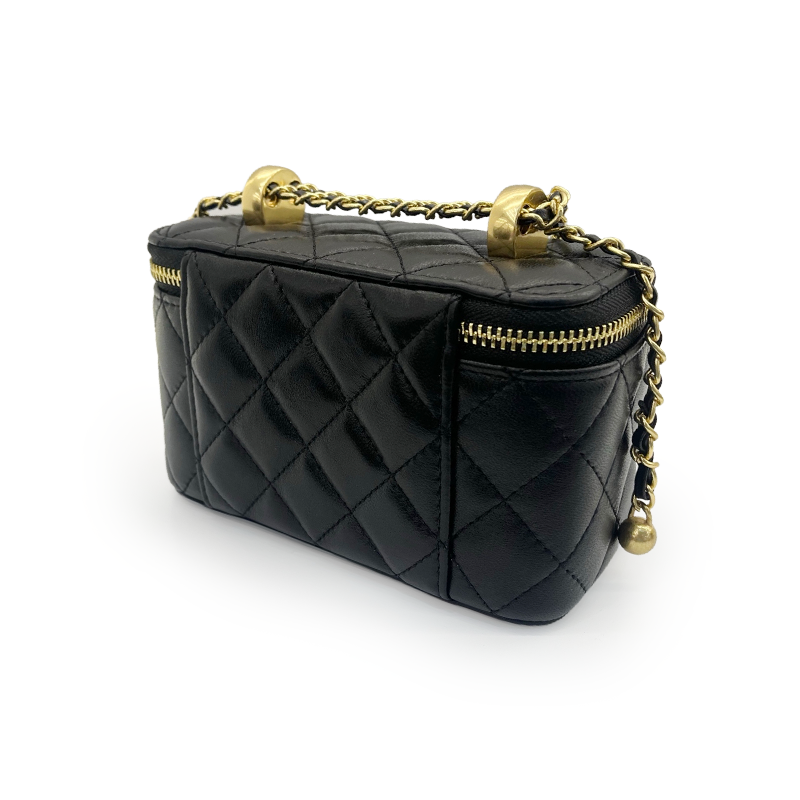 Quilted Mini Box Sling Crossbody Bag