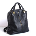 Soft Pebbled Leather Convertible Backpack