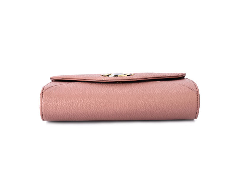 Evil Eye Accent Envelope Style Long Wallet