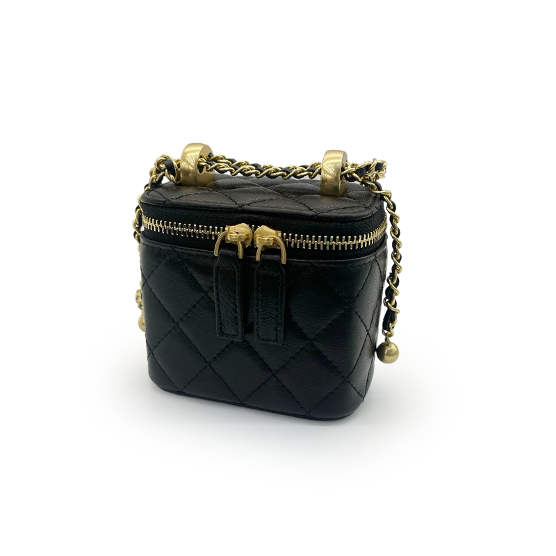 Quilted Mini Box Sling Crossbody Bag