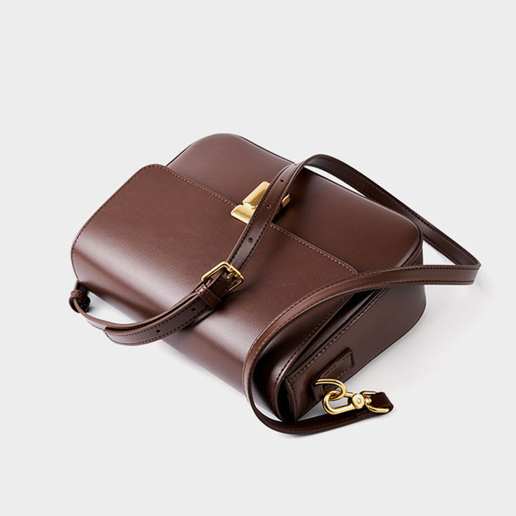 Vintage Flap Lock Sling Crossbody Bag