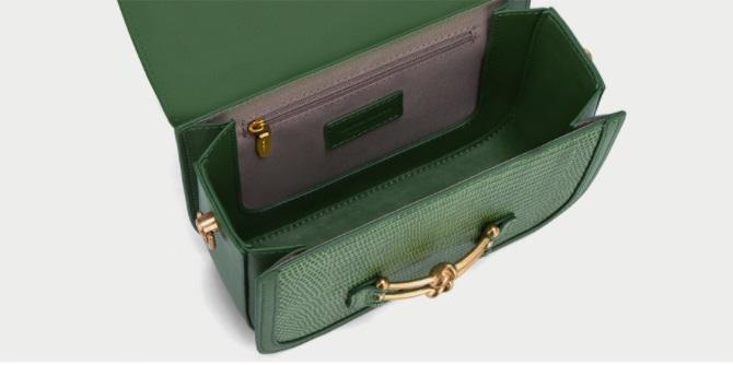Classic Lizard-Embossed Flap Sling Bag