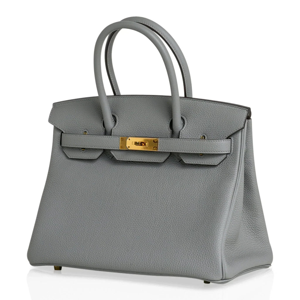 Birkin 30 Bag Gris Mouette Gold Hardware Togo Leather