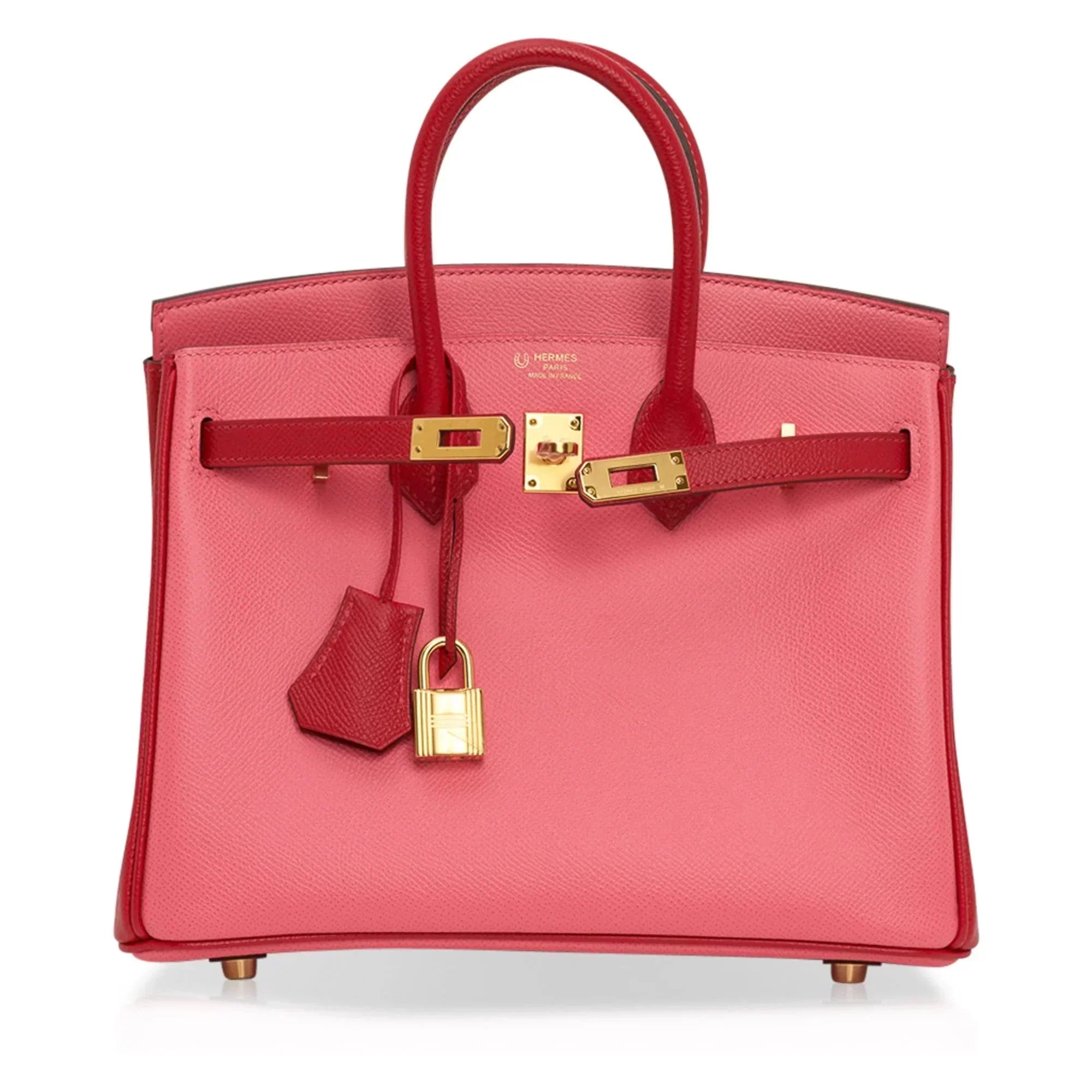 Birkin 25 HSS Bag Rose Azalee Rouge Casaque Epsom Gold Hardware