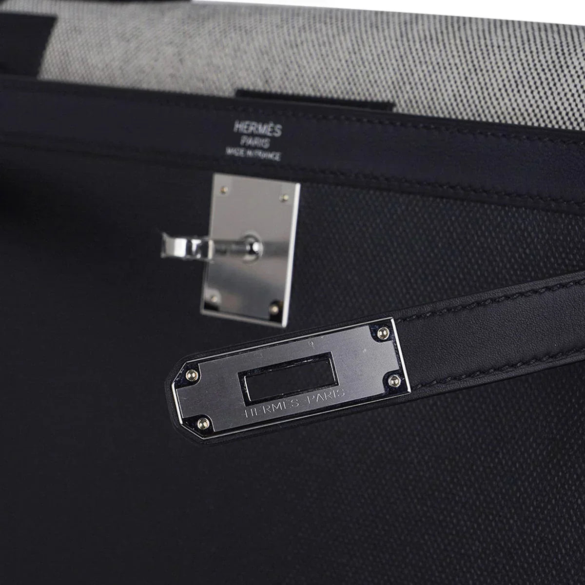 Kelly 32 Sellier Bag Toile H Berline & Plume Swift Leather with Palladium Hardware